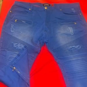 Big and Tall Makobi biker Jeans
